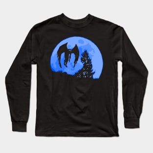 Moon Moth Blue Long Sleeve T-Shirt